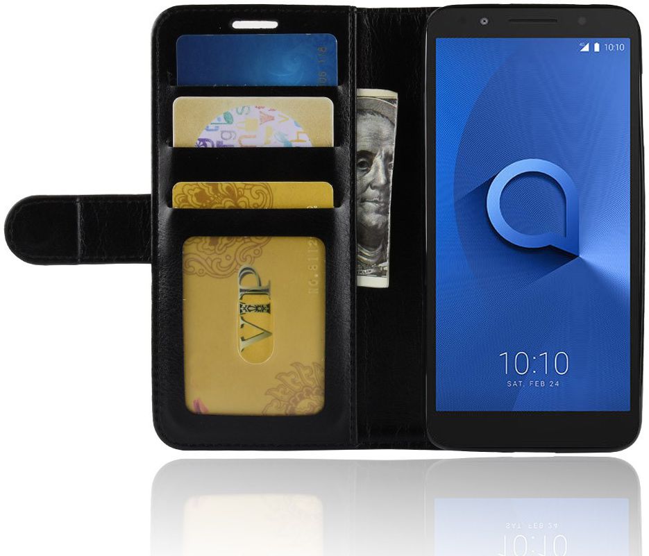 Alcatel 1X Portemonnee Hoesje Zwart afbeelding 3