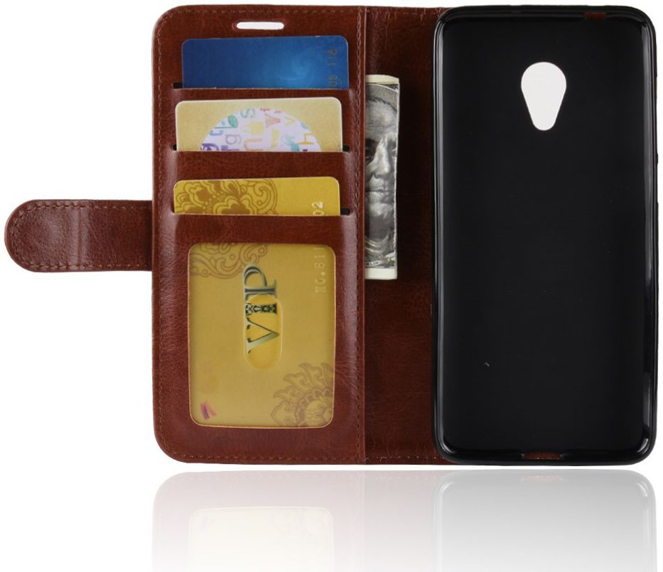 Alcatel 1X Portemonnee Hoesje Bruin afbeelding 3