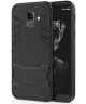 Samsung Galaxy A6 Plus Hybride Stand Hoesje Zwart