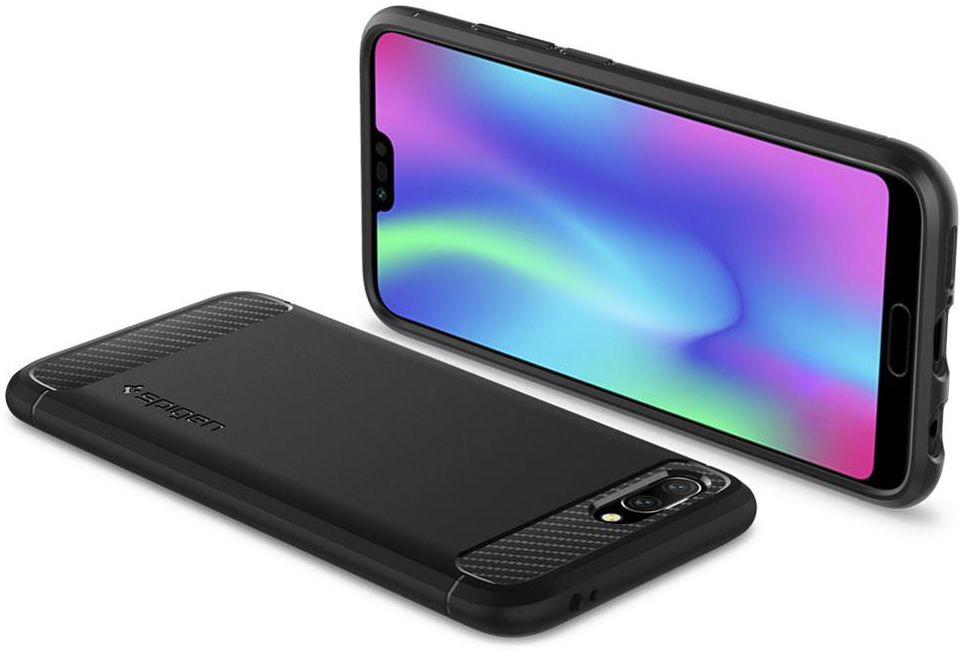 Spigen Rugged Armor Hoesje Honor 10 Zwart afbeelding 2