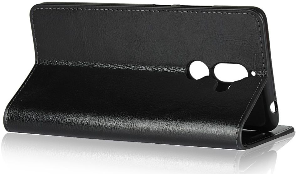 Nokia 7 Plus Echt Leren Book Case Hoesje Zwart afbeelding 10