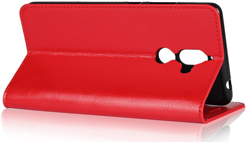 Nokia 7 Plus Echt Leren Book Case Hoesje Rood afbeelding 10