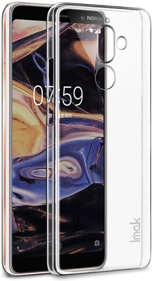 IMAK Crystal II Series Nokia 7 Plus Hoesje Hard Plastic Transparant afbeelding 1