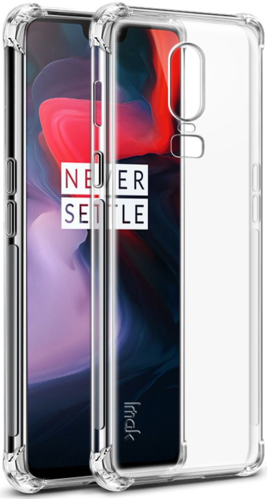 IMAK OnePlus 6 Hoesje Flexibel TPU met Screenprotector Transparant afbeelding 2