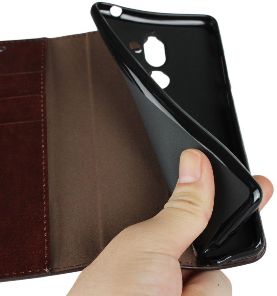 Nokia 7 Plus Echt Leren Book Case Hoesje Bruin afbeelding 9