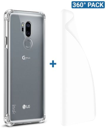 IMAK LG G7 ThinQ Hoesje Flexibel TPU met Screenprotector Transparant Hoesjes