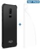 IMAK OnePlus 6 Hoesje Flexibel TPU met Screenprotector Metaal Zwart