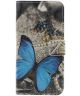 Samsung Galaxy J6 (2018) Portemonnee Hoesje Blauwe Vlinder