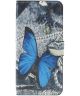 Samsung Galaxy A6 Portemonnee Hoesje Vlinder