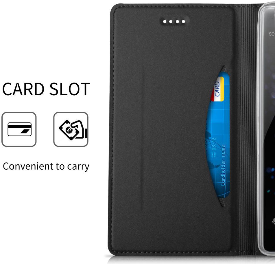Sony Xperia XZ2 Premium Book Cover Zwart afbeelding 2