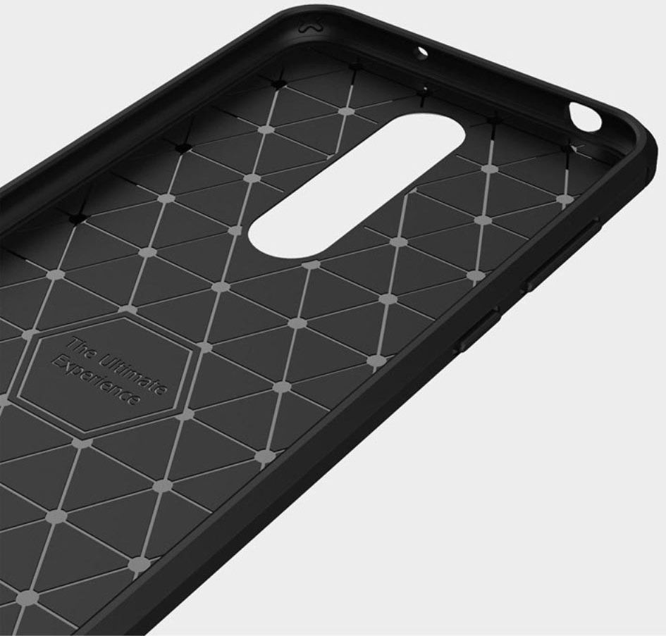 Nokia 6.1 Plus Geborsteld TPU Hoesje Blauw afbeelding 10