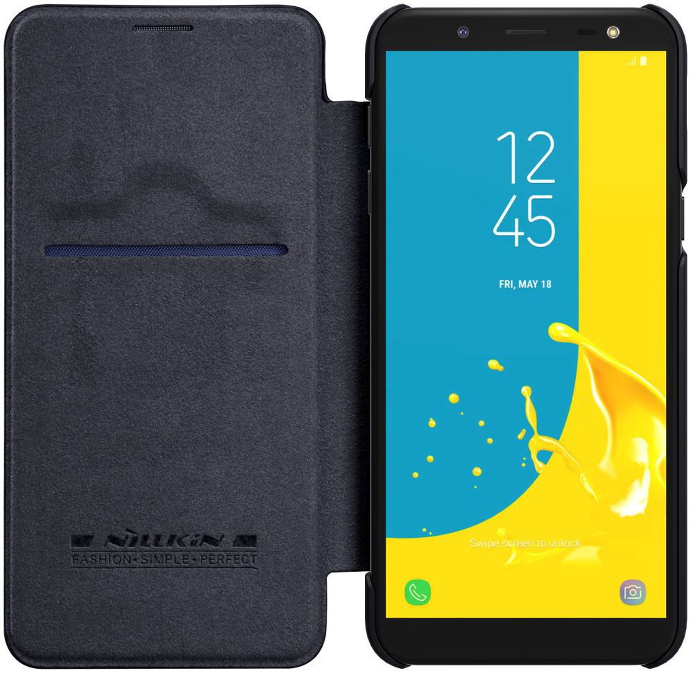Nillkin Qin Series Flip Hoesje Samsung Galaxy J6 (2018) Zwart afbeelding 2