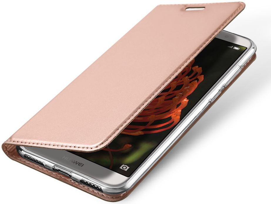 Dux Ducis Book Case Honor 7A / Huawei Y6 (2018) Hoesje Roze Goud afbeelding 1