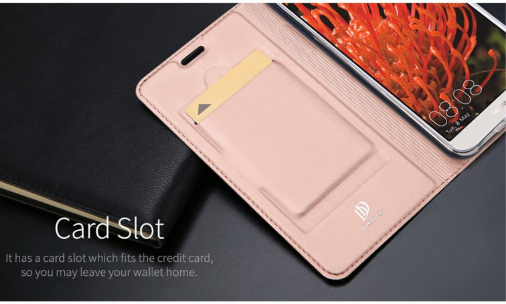 Dux Ducis Book Case Honor 7A / Huawei Y6 (2018) Hoesje Roze Goud afbeelding 6