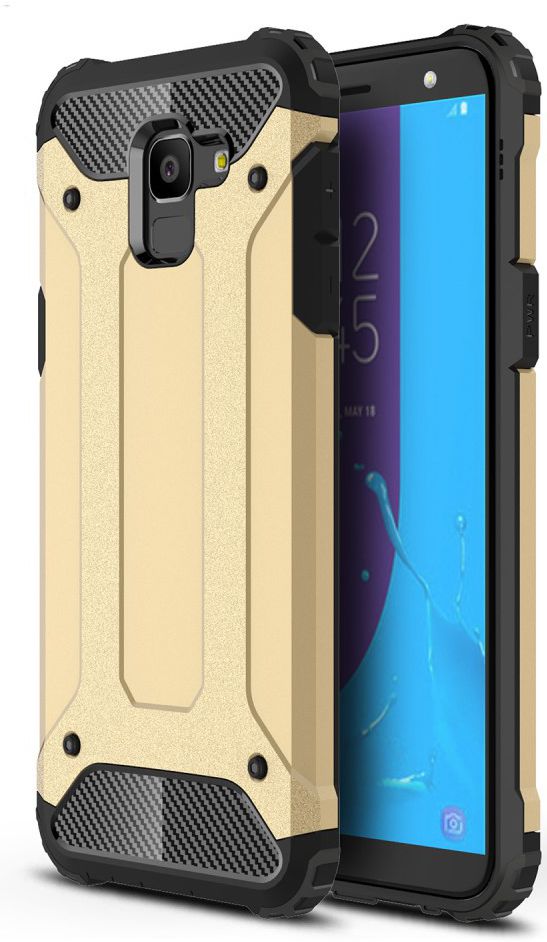 Samsung Galaxy J6 (2018) Hybride Hoesje Goud afbeelding 1