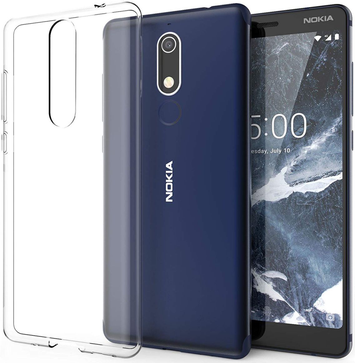 Nokia 5.1 Hoesje Dun TPU Transparant afbeelding 1