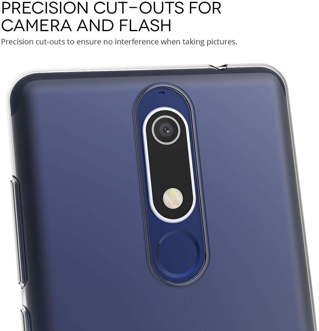 Nokia 5.1 Hoesje Dun TPU Transparant afbeelding 5