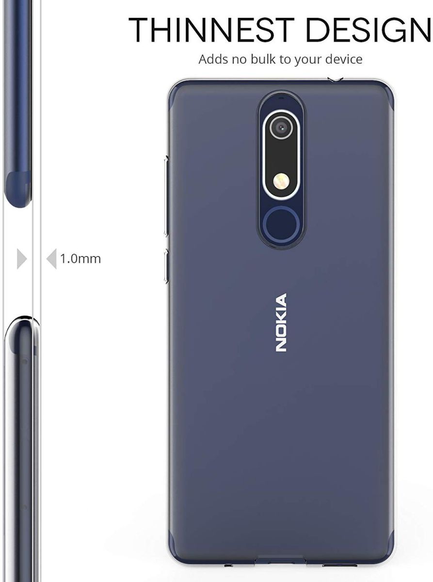 Nokia 5.1 Hoesje Dun TPU Transparant afbeelding 6