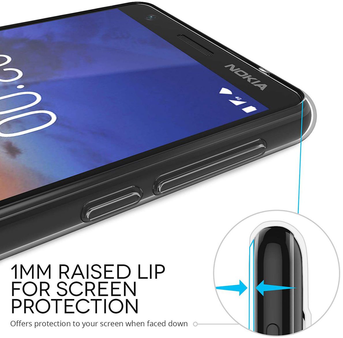 Nokia 3.1 Hoesje Dun TPU Transparant afbeelding 6
