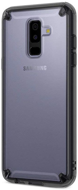 Ringke Fusion Galaxy A6 Plus (2018) Hoesje Doorzichtig Zwart afbeelding 1