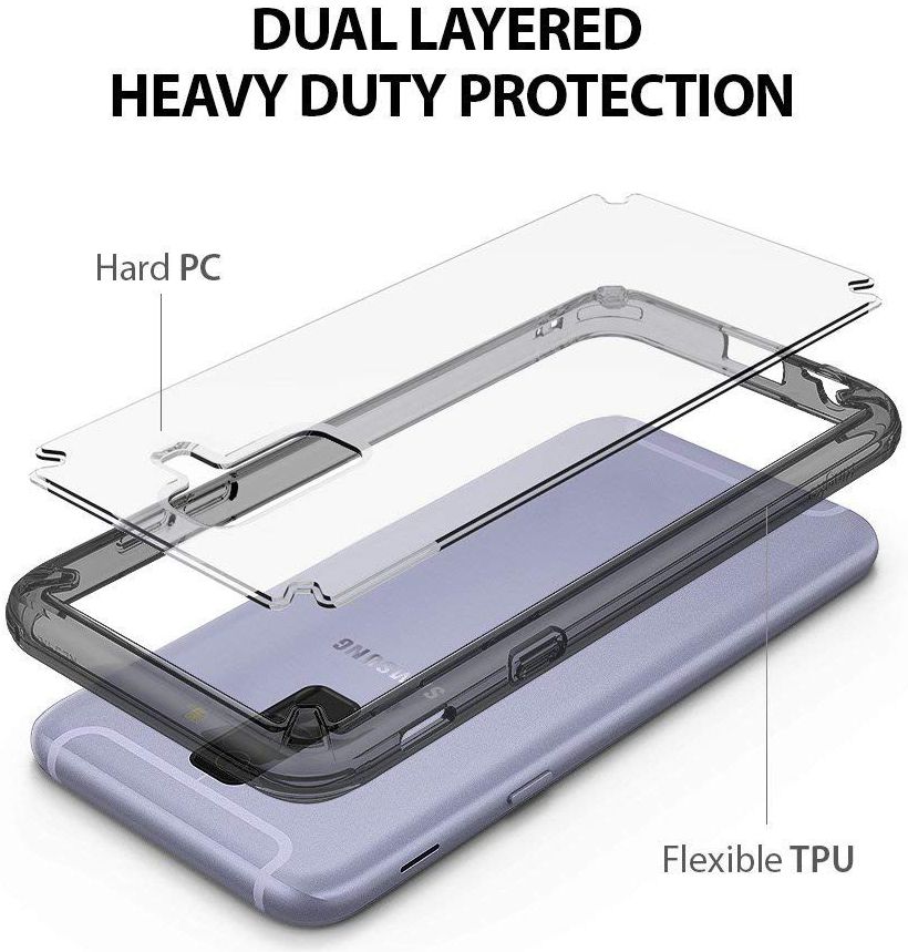 Ringke Fusion Galaxy A6 Plus (2018) Hoesje Doorzichtig Zwart afbeelding 2
