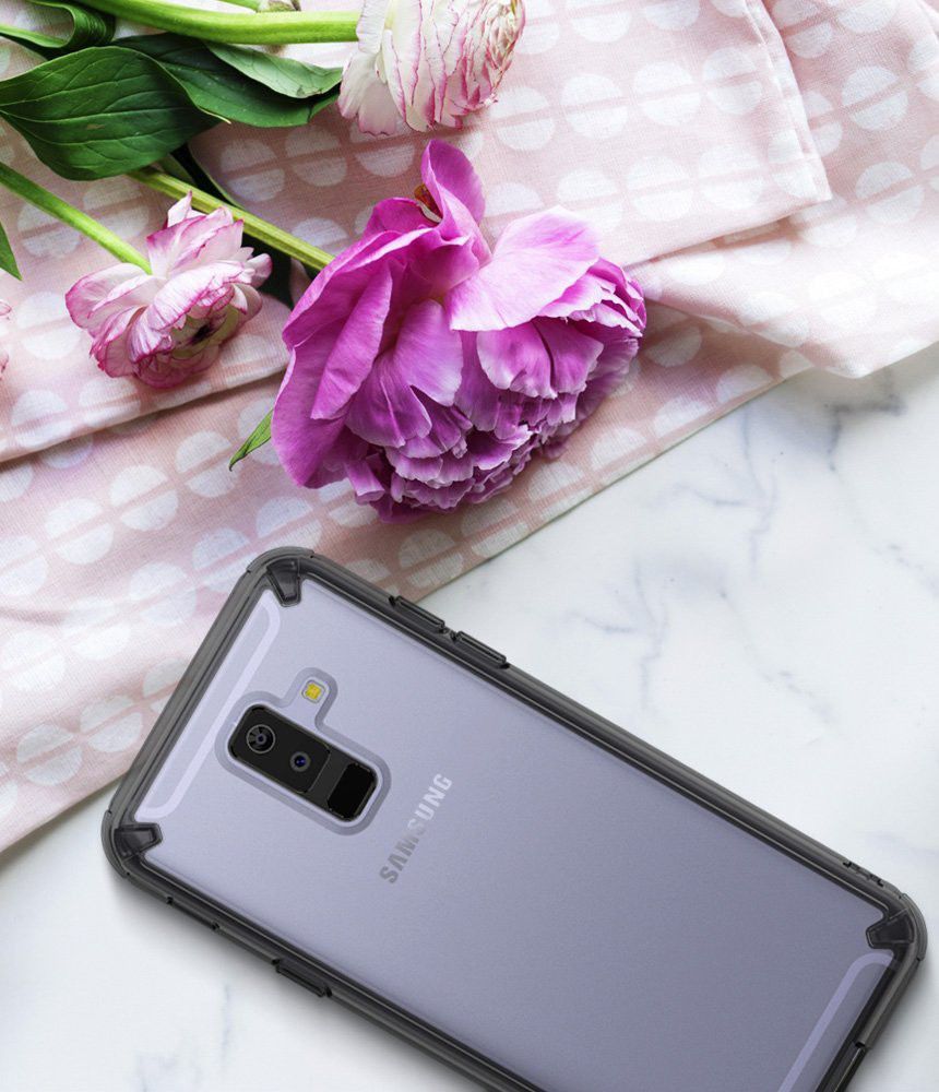 Ringke Fusion Galaxy A6 Plus (2018) Hoesje Doorzichtig Zwart afbeelding 4