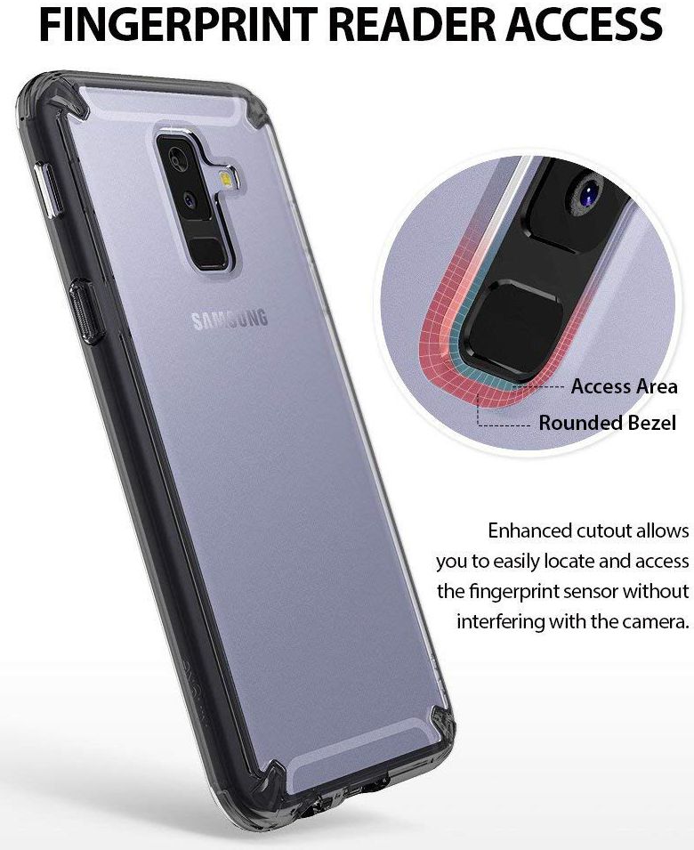 Ringke Fusion Galaxy A6 Plus (2018) Hoesje Doorzichtig Zwart afbeelding 5