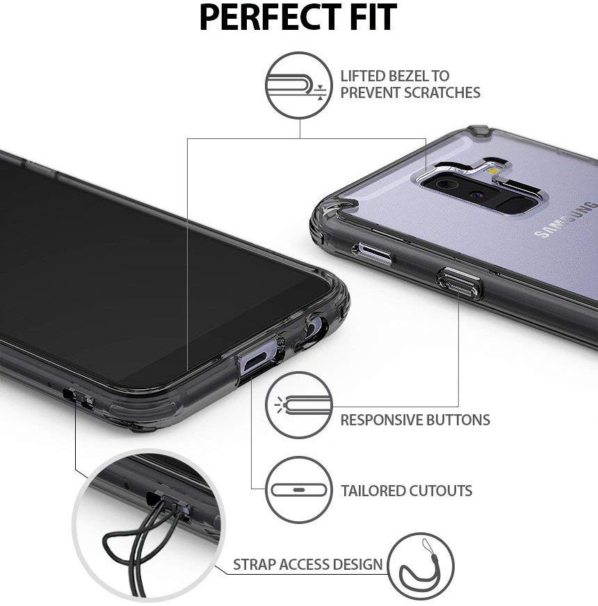 Ringke Fusion Galaxy A6 Plus (2018) Hoesje Doorzichtig Zwart afbeelding 6