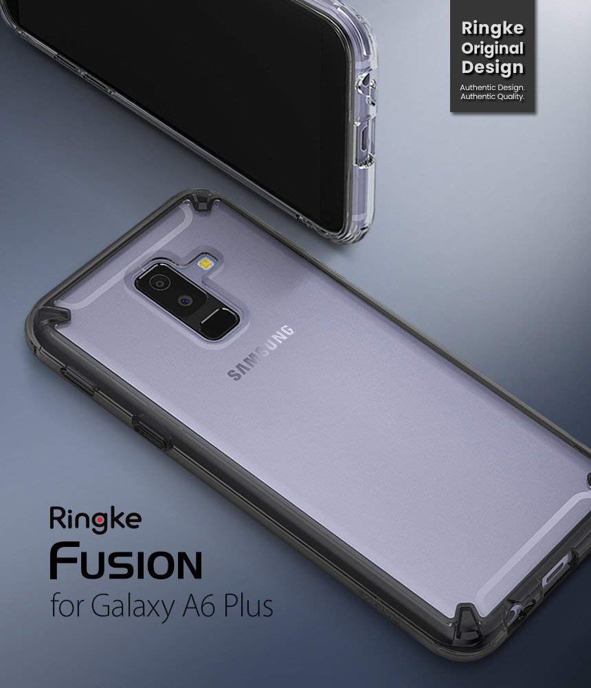 Ringke Fusion Galaxy A6 Plus (2018) Hoesje Doorzichtig Zwart afbeelding 8