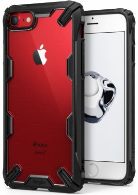 Ringke Fusion X Apple iPhone 7 / 8 Hoesje Doorzichtig Zwart afbeelding 1