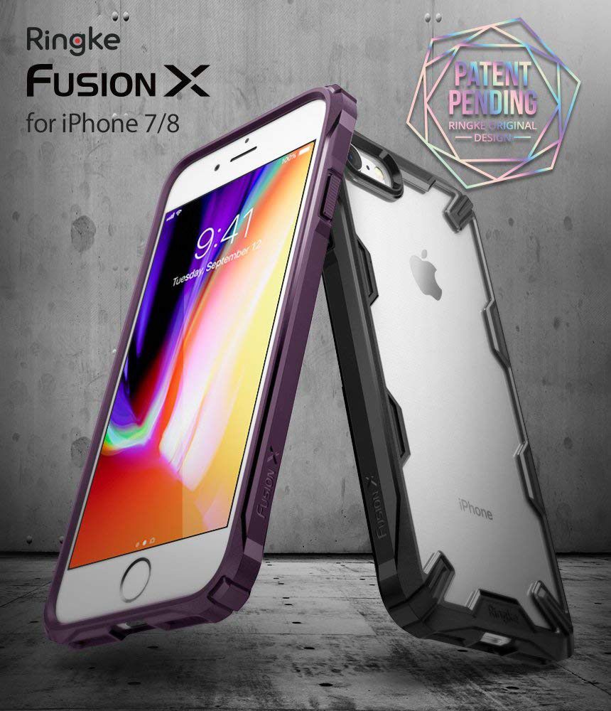 Ringke Fusion X Apple iPhone 7 / 8 Hoesje Doorzichtig Zwart afbeelding 5