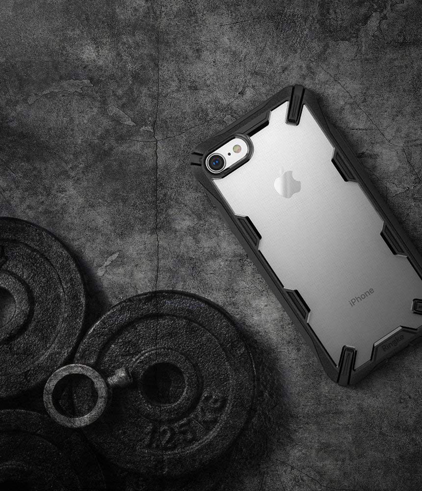 Ringke Fusion X Apple iPhone 7 / 8 Hoesje Doorzichtig Zwart afbeelding 6