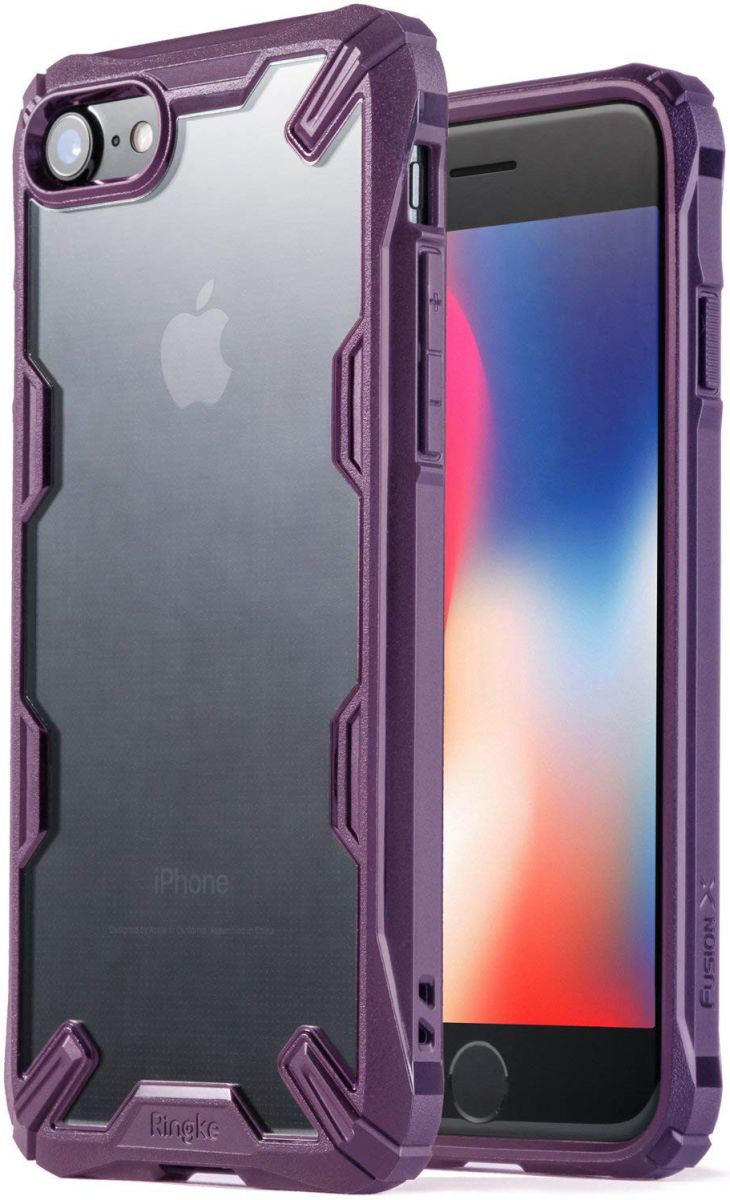 Ringke Fusion X Apple iPhone 7 / 8 Hoesje Doorzichtig Paars afbeelding 10
