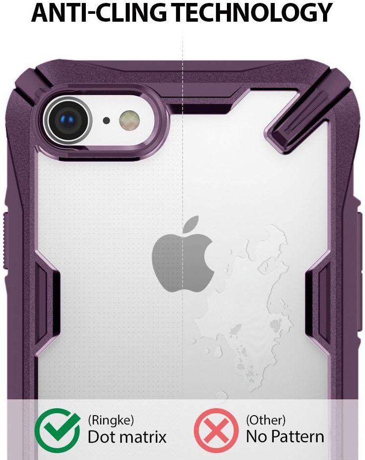Ringke Fusion X Apple iPhone 7 / 8 Hoesje Doorzichtig Paars afbeelding 8