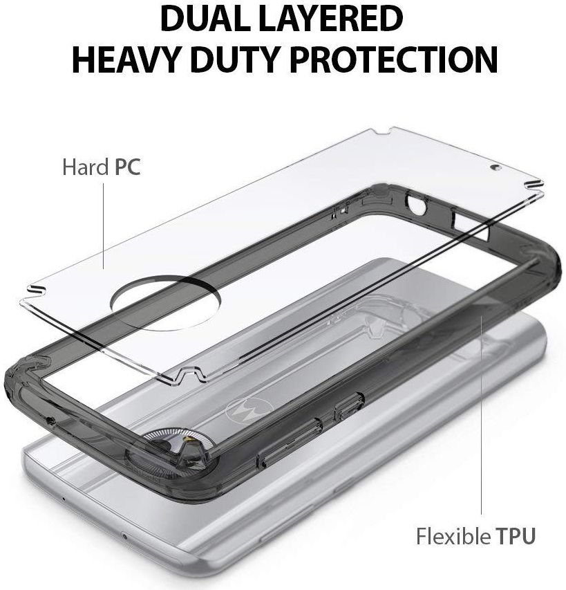 Ringke Fusion Motorola Moto G6 Hoesje Doorzichtig Zwart afbeelding 2