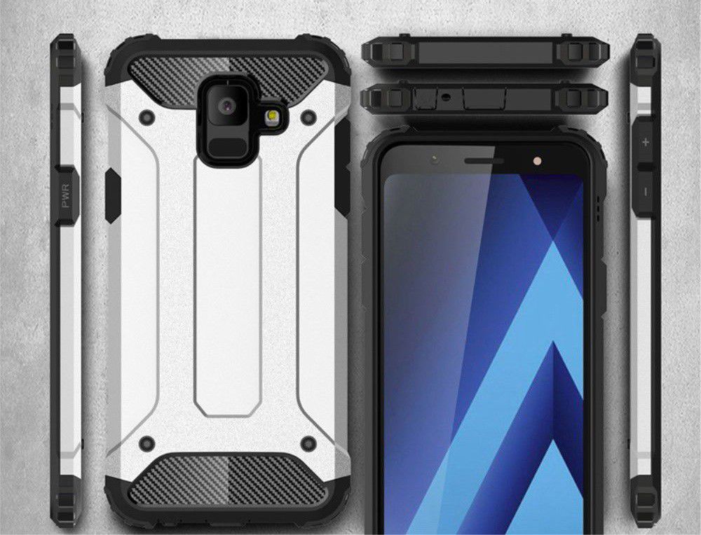 Samsung Galaxy A6 Hybride Hoesje Wit afbeelding 5