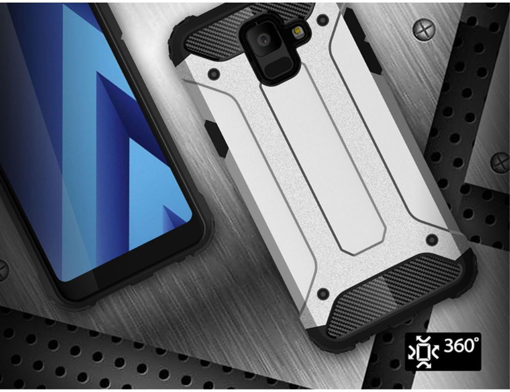Samsung Galaxy A6 Hybride Hoesje Wit afbeelding 8