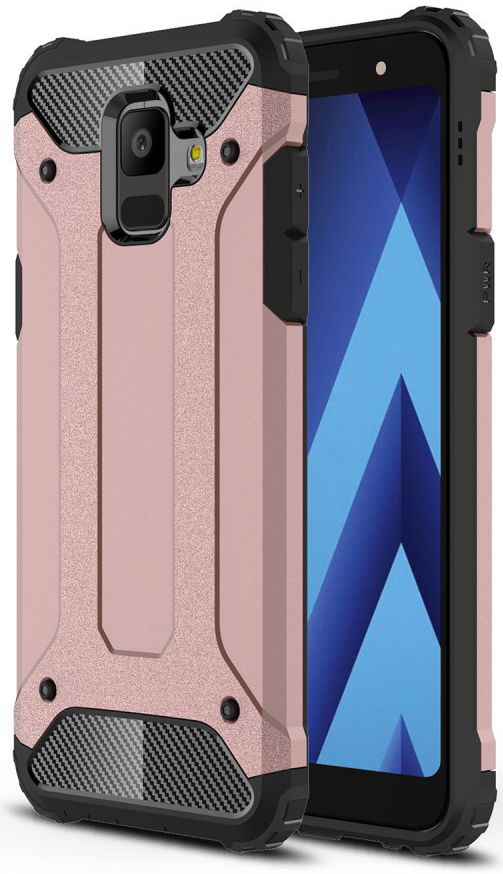 Samsung Galaxy A6 Hybride Hoesje Roze Goud afbeelding 1