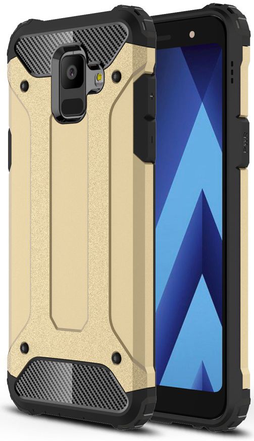 Samsung Galaxy A6 Hybride Hoesje Goud afbeelding 1