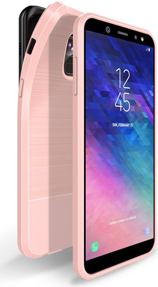 Dux Ducis Mojo Geborsteld TPU Hoesje Samsung Galaxy A6 Roze afbeelding 1