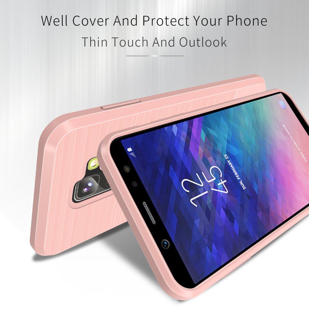 Dux Ducis Mojo Geborsteld TPU Hoesje Samsung Galaxy A6 Roze afbeelding 4