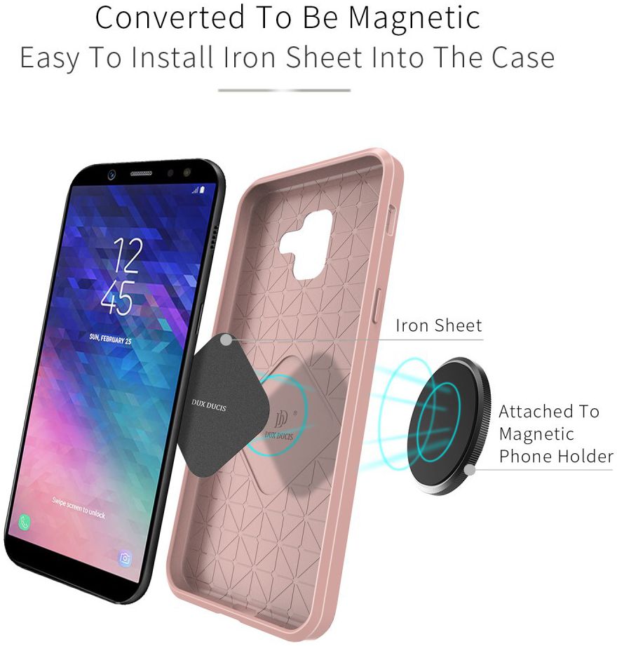 Dux Ducis Mojo Geborsteld TPU Hoesje Samsung Galaxy A6 Roze afbeelding 7