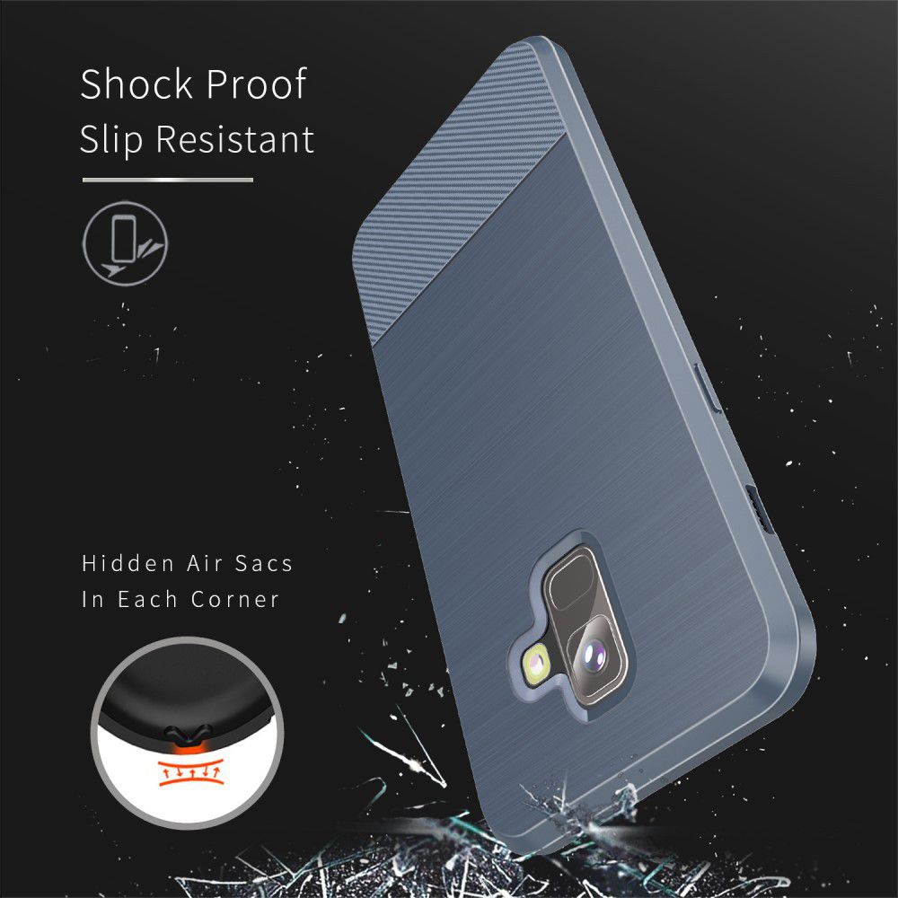 Dux Ducis Mojo Geborsteld TPU Hoesje Samsung Galaxy A6 Blauw afbeelding 2