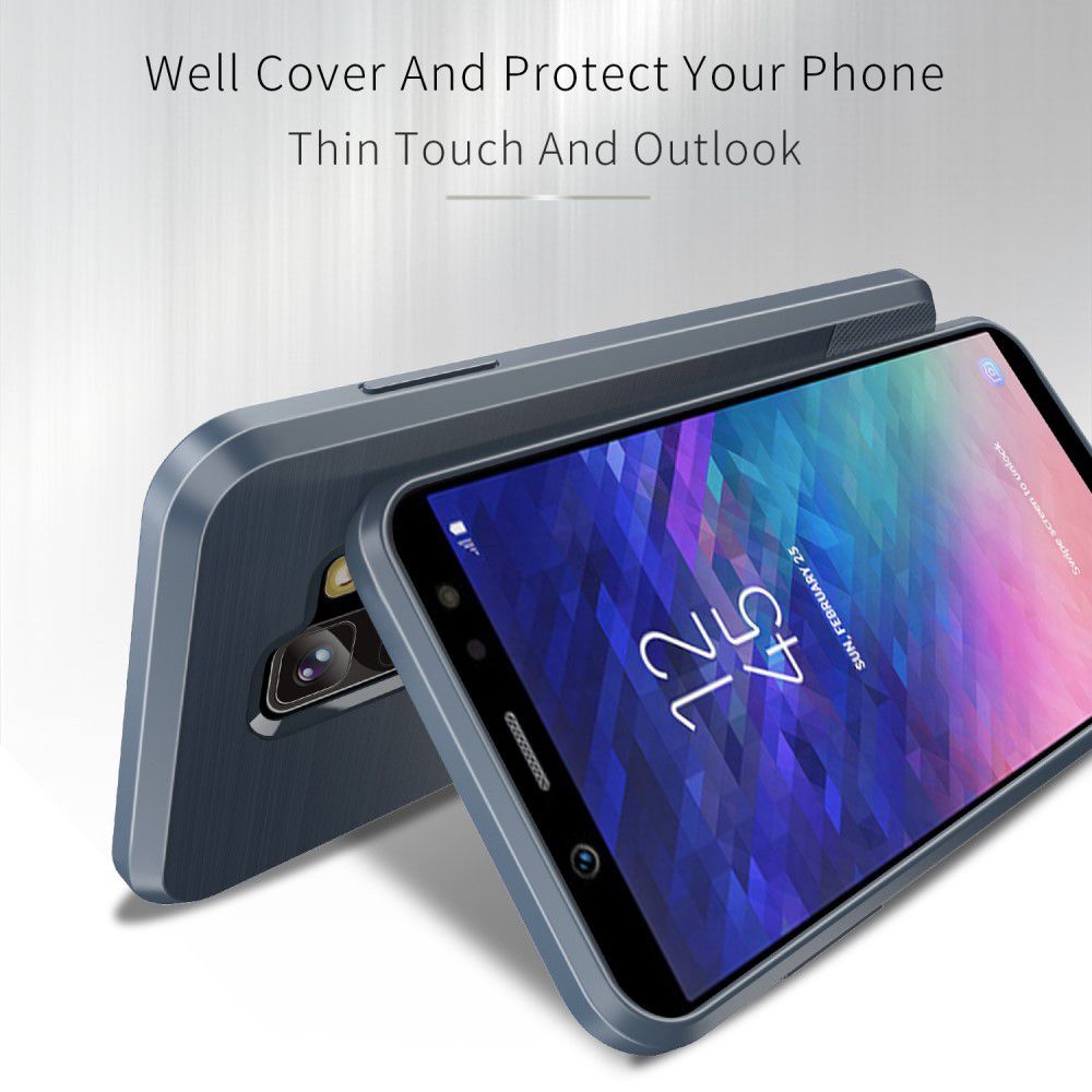 Dux Ducis Mojo Geborsteld TPU Hoesje Samsung Galaxy A6 Blauw afbeelding 4