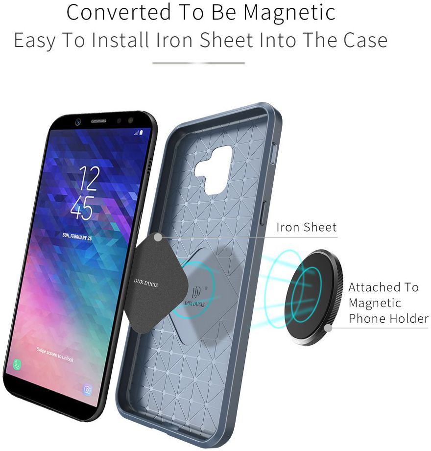 Dux Ducis Mojo Geborsteld TPU Hoesje Samsung Galaxy A6 Blauw afbeelding 7