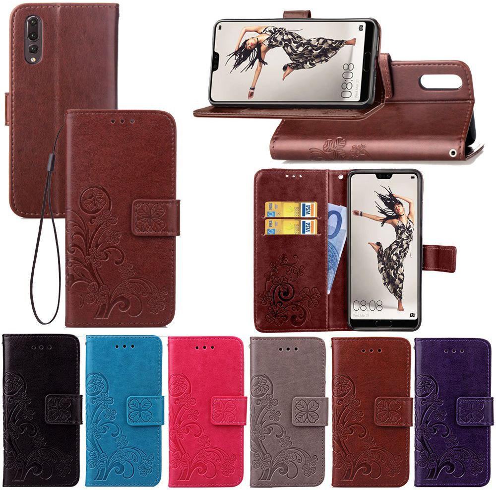 Huawei P20 Pro Portemonnee Hoesje met Bloem Print Roze afbeelding 15