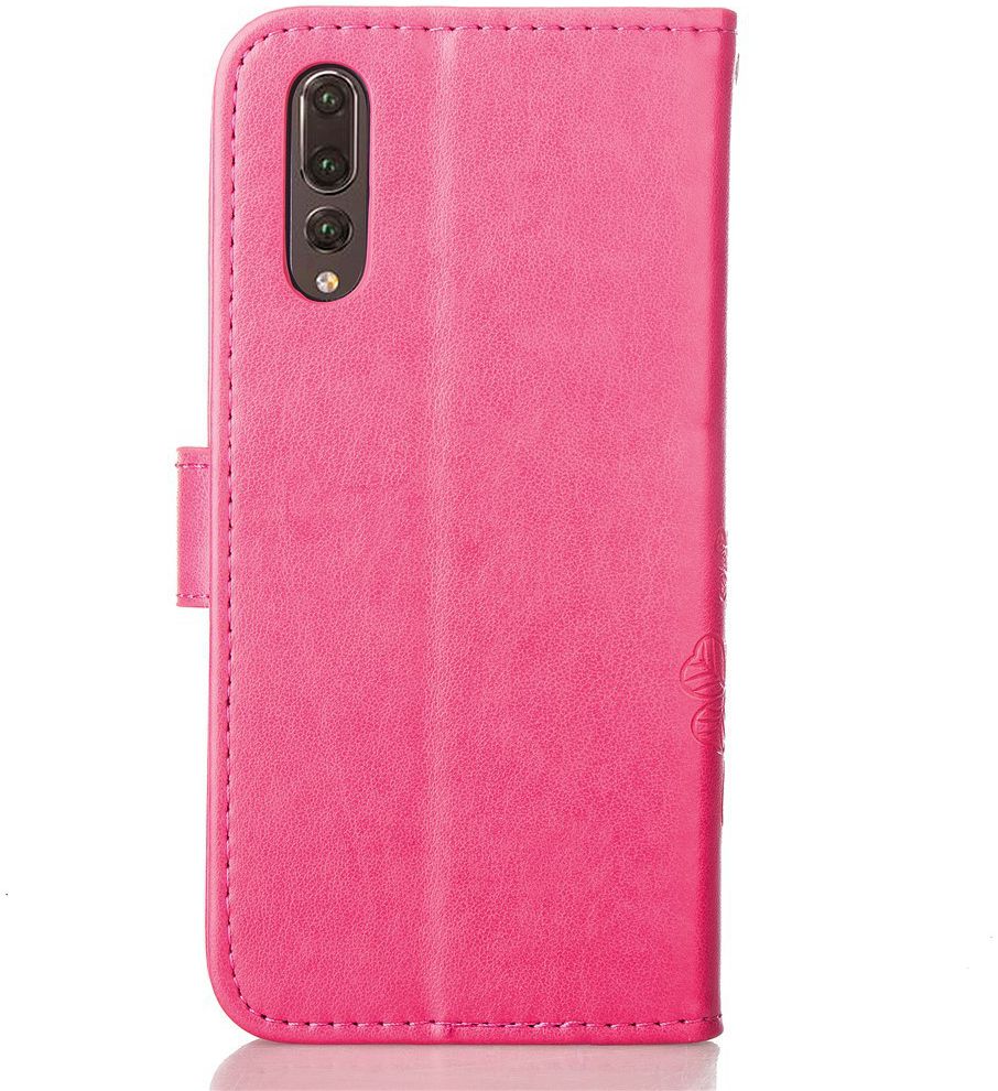 Huawei P20 Pro Portemonnee Hoesje met Bloem Print Roze afbeelding 18