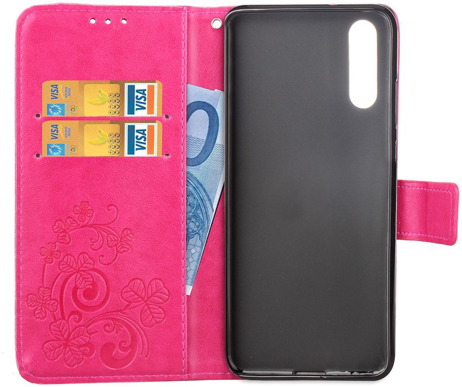 Huawei P20 Pro Portemonnee Hoesje met Bloem Print Roze afbeelding 7