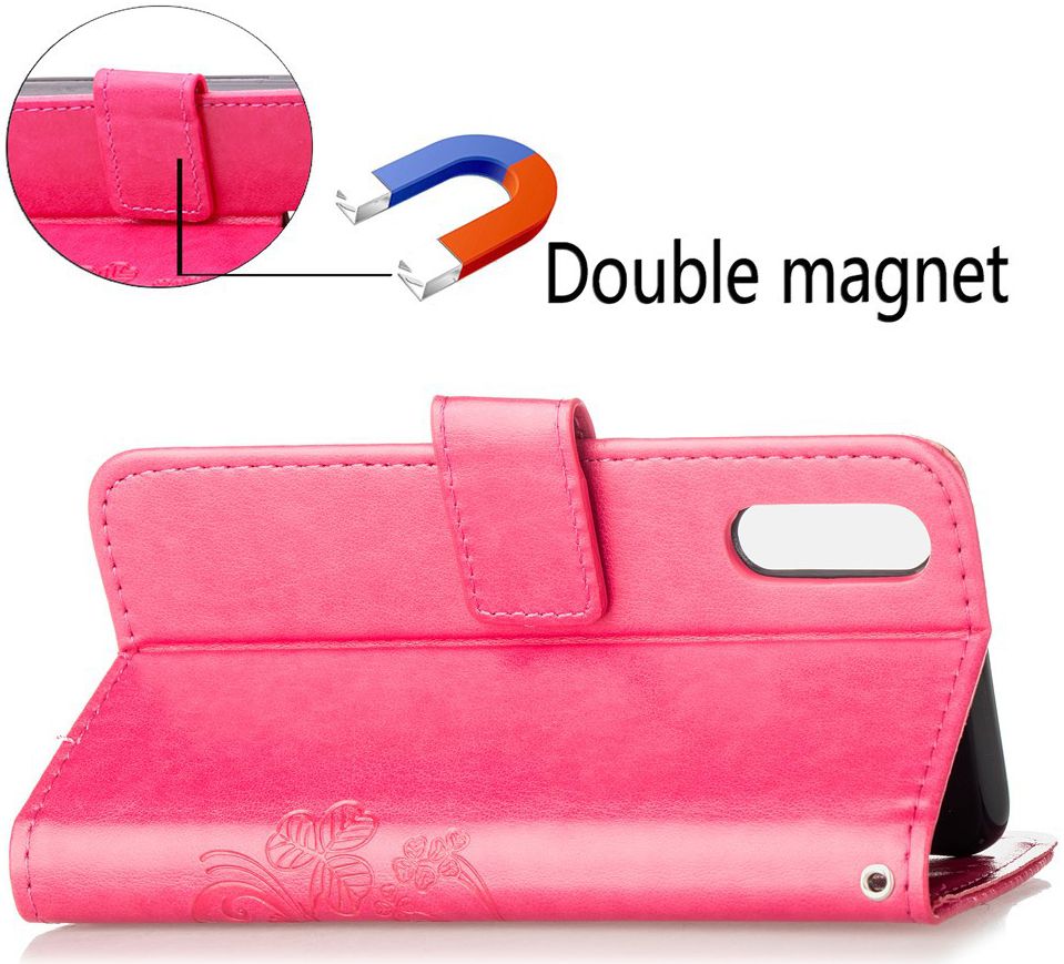 Huawei P20 Pro Portemonnee Hoesje met Bloem Print Roze afbeelding 9
