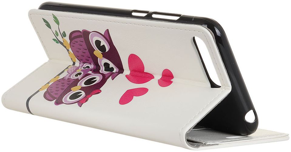 Huawei Y6 (2018) Portemonnee Hoesje met Uilen Print afbeelding 3